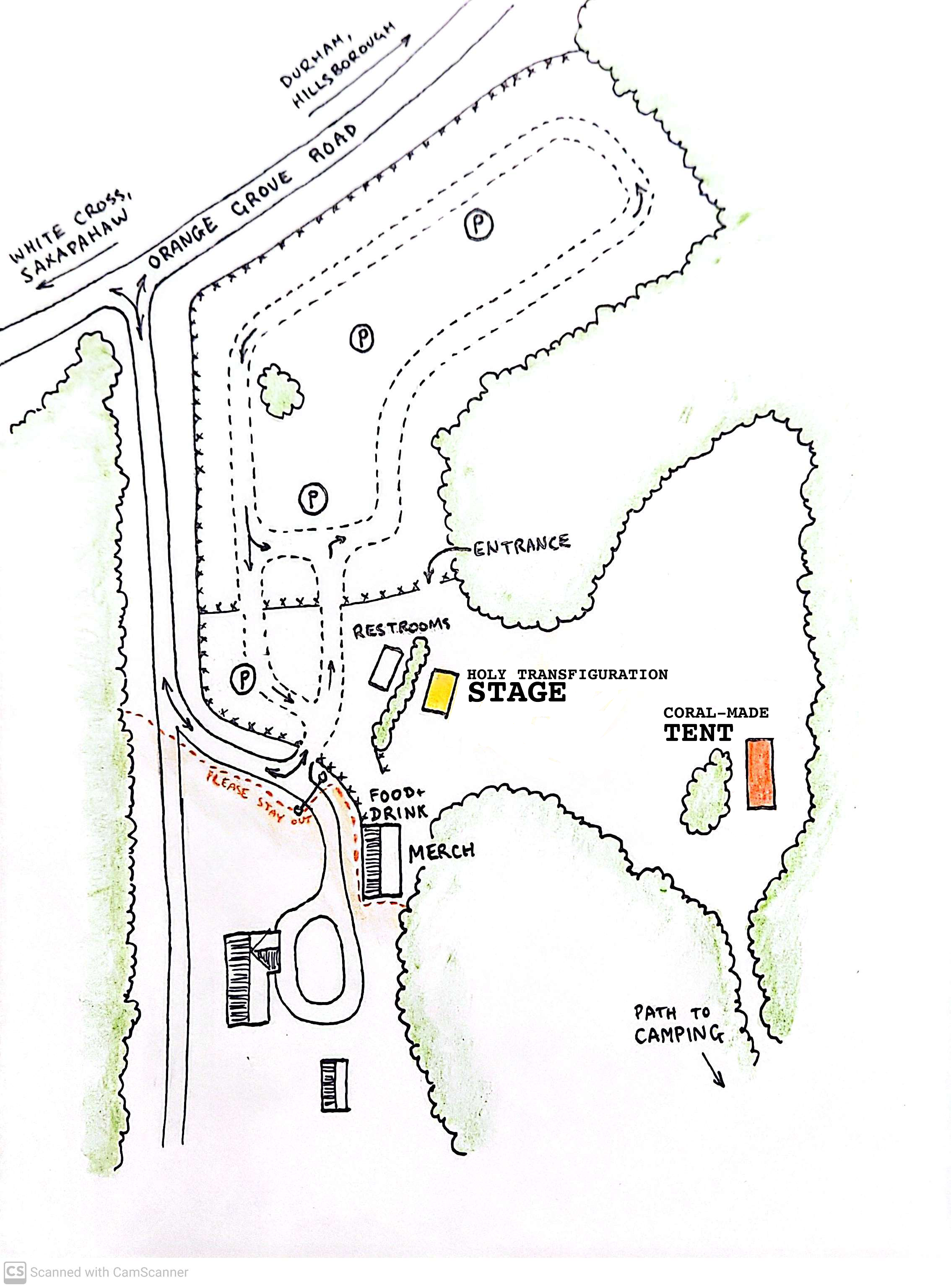 A map of the feast VI grounds